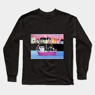 Boat in the Harbour Long Sleeve T-Shirt